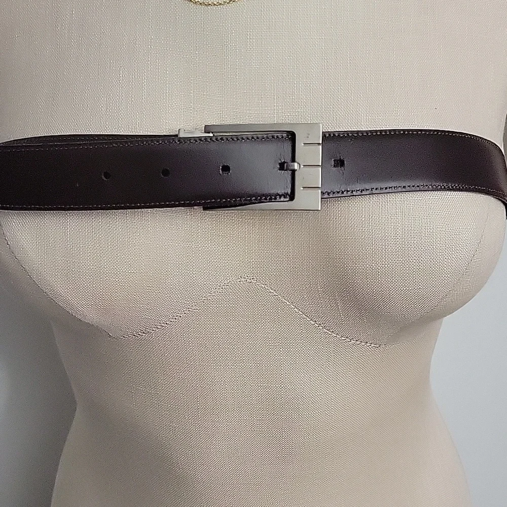 S. T. Dupont Paris Men's Leather Belt Reversible Black & Brown